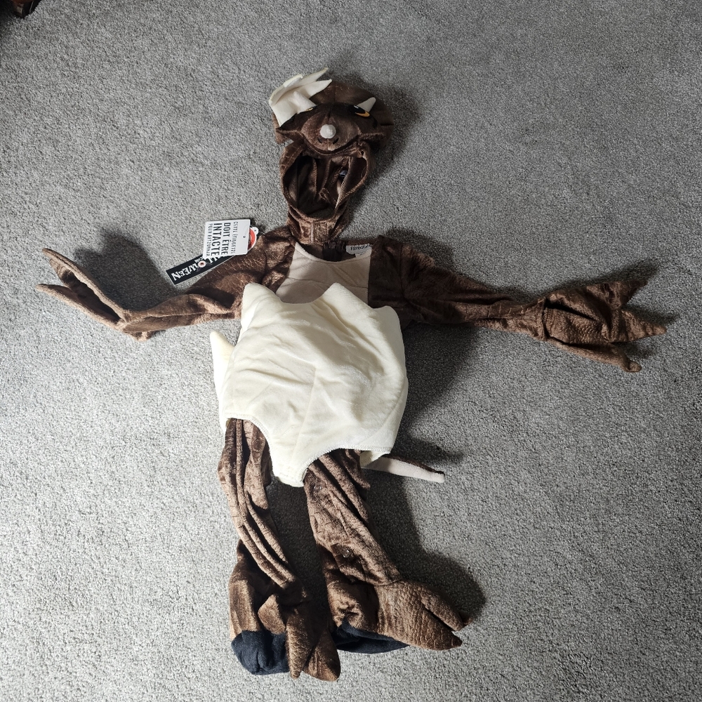 Baby Brown Triceratops Costume with Cream Egg - Unbranded - Picture 4 of 13